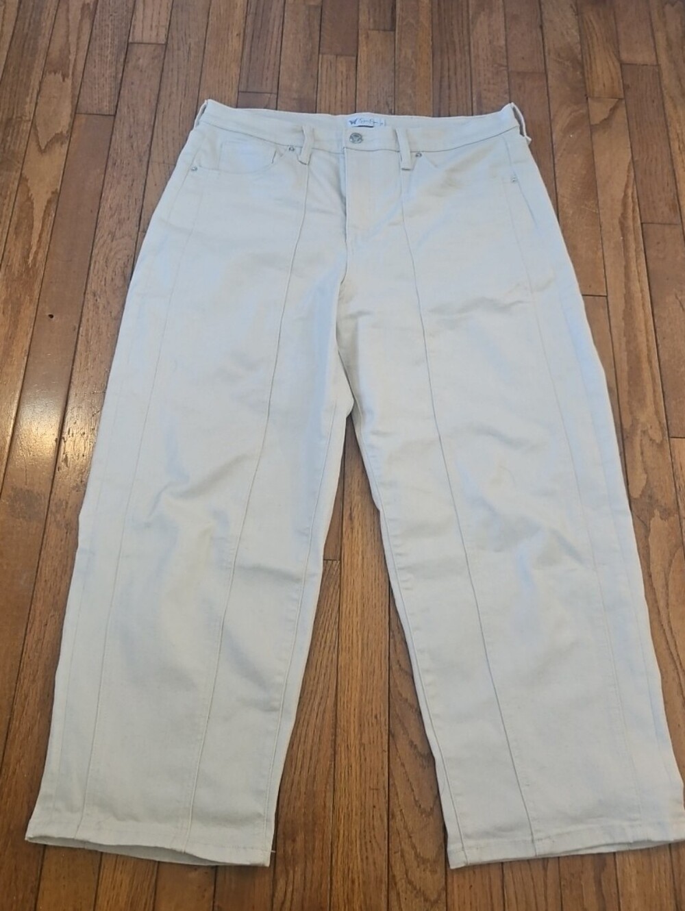 Jessica Simpson Myrtle Barrel Leg Jeans Size 12 ECRU
